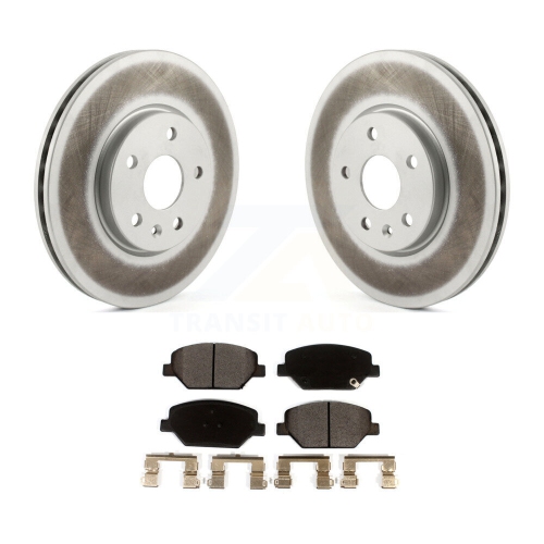 Front Coated Disc Brake Rotors And Ceramic Pads Kit For 2019 Buick Envision Cadillac XT4 KGT-102058
