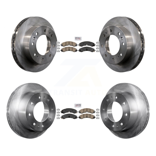 Front Rear Ceramic Pad & Brake Rotors Kit For GMC Chevrolet Sierra 2500 HD Silverado 3500 K8A-102436