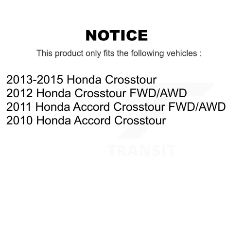 Jeu de plaquettes en céramique avant et disques de frein à disque pour Honda Accord Crosstour, 8&nbsp;A-103386