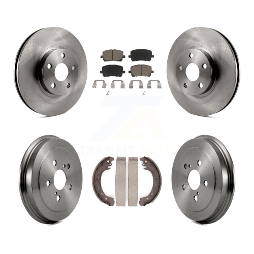 CMX  Front Rear Disc Brake Rotors Ceramic Pads And Drum Kit for Toyota Corolla K8C-102576