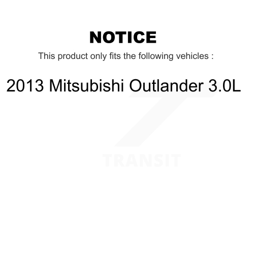 Rear Coat Drill Slot Disc Brake Rotors Ceramic Pad Kit For 2013 Mitsubishi Outlander 3.0L KDC-100718