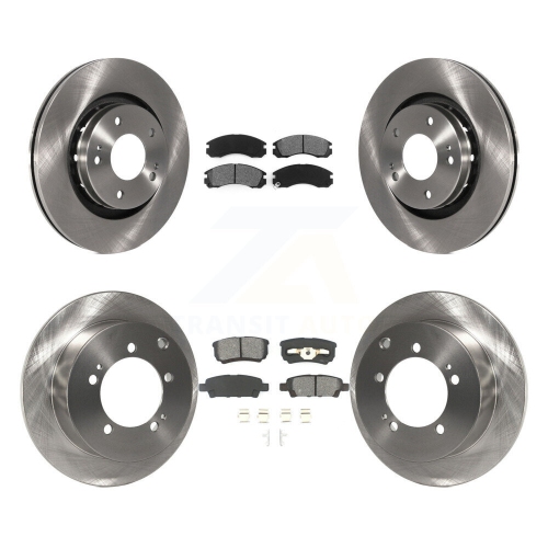 TRANSIT AUTO  Front Rear Disc Brake Rotors And Semi-Metallic Pad Kit for 2005-2006 Mitsubishi Outlander K8S-101260
