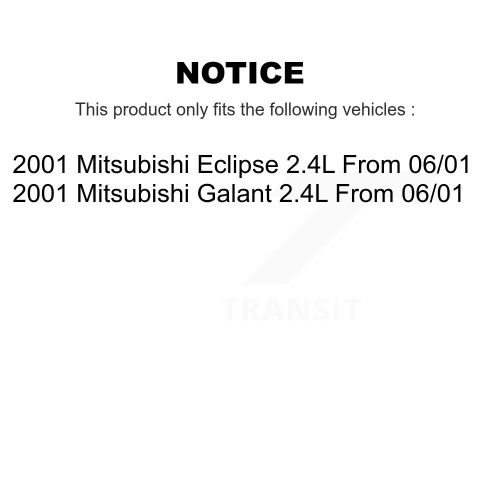 Kit de plaquettes en céramique pour disque de frein avant pour Mitsubishi Eclipse Galant 2001 à partir de 06/01 2,4 L K8 A-104009