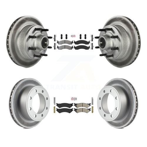 Ensemble de disques de frein à plaquettes semi-métalliques à l'avant pour Ford E-350 Super Duty E-250 Club KGA-104423