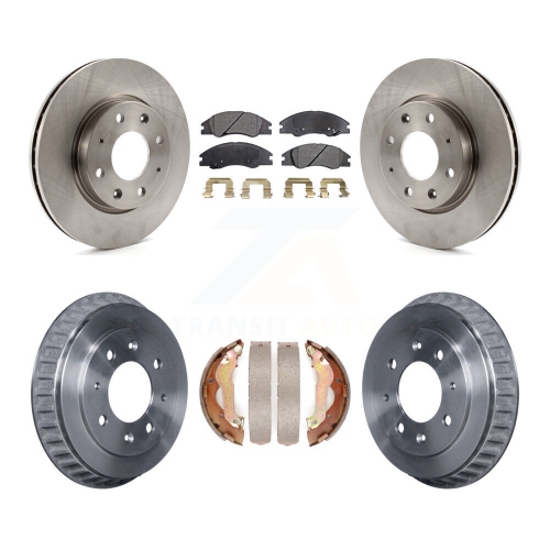 Front Rear Disc Brake Rotors Semi-Metallic Pads And Drum Kit For 2007-2009 Kia Spectra K8F-103240