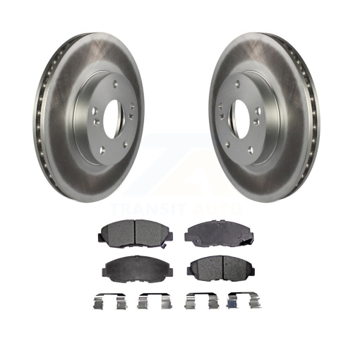 Front Coated Disc Brake Rotors And Semi-Metallic Pads Kit For 2011 Honda Civic GX KGF-100208