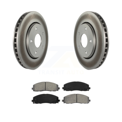 TRANSIT AUTO  Front Coated Disc Brake Rotors And Semi-Metallic Pads Kit for Dodge Grand Caravan Kgs-100162