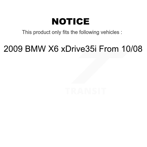 Kit de rotor de frein à fente forée à plaquettes semi-métalliques avant arrière pour BMW X6 xDrive35i à partir de 10 08 KDA-100617