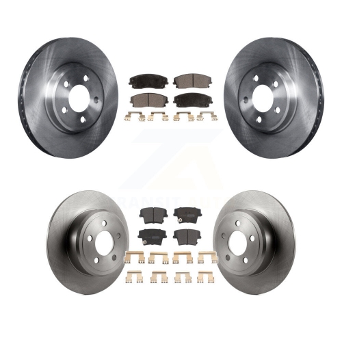Front Rear Brake Rotors & Semi-Metallic Pad Kit For Dodge Charger Chrysler 300 Challenger K8F-100954