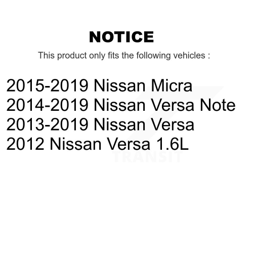 Ensemble de disques de frein à disque avant et plaquettes en céramique pour Nissan Micra Versa Note K8T-100649