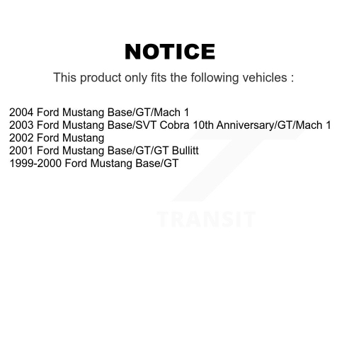 Front Rear Coated Disc Brake Rotors And Ceramic Pads Kit For Ford Mustang KGT-100660