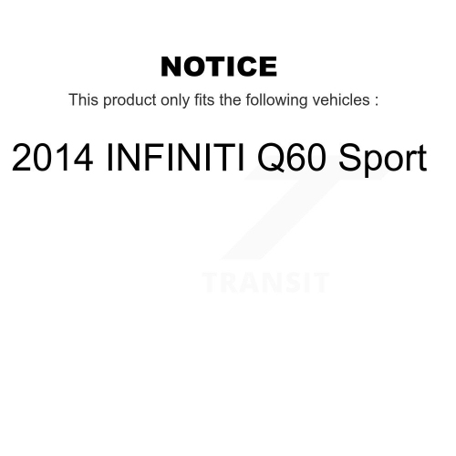 Rear Drill Slot Brake Rotors Ceramic Pad Kit For INFINITI Q60 Sport/Premium KDA-101898