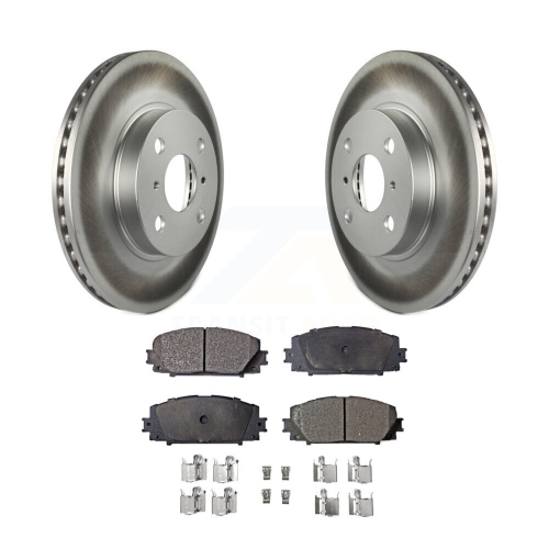 TRANSIT AUTO  Front Coated Disc Brake Rotor And Semi-Metallic Pad Kit for Toyota Yaris Prius C Scion Iq Kgf-100351