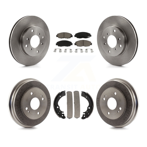 CMX  Front Rear Brake Rotors Ceramic Pad & Drum Kit for 1998-2002 Honda Accord Sedan With 2.3L K8C-102450