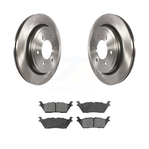 TRANSIT AUTO  Rear Brake Rotor & Semi-Metallic Pad Kit for 15-17 Ford F-150 With Electric Parking K8S-102748