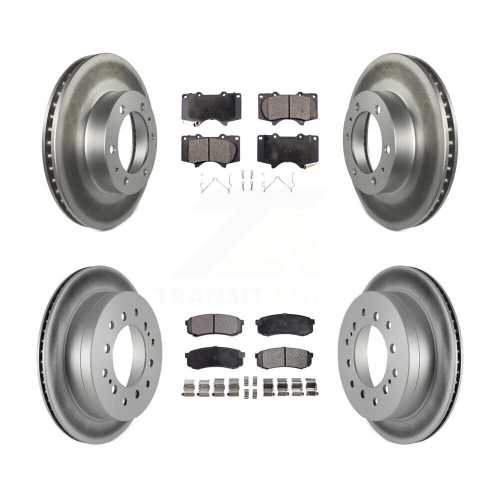 Front Rear Coated Disc Brake Rotors And Ceramic Pads Kit For Toyota 4Runner FJ Cruiser KGT-101127