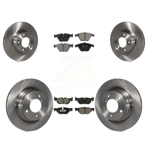 TRANSIT AUTO  Front Rear Disc Brake Rotors And Semi-Metallic Pads Kit for Bmw 328I K8S-101401
