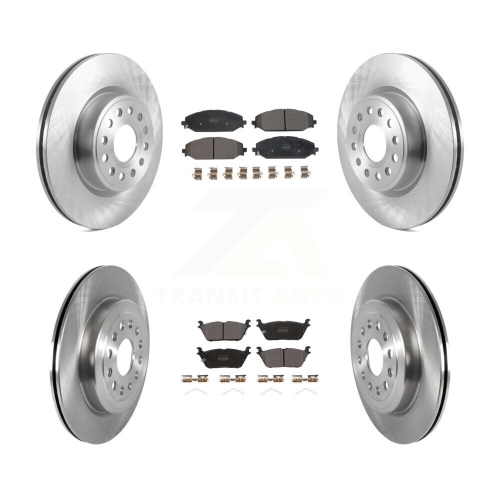 TRANSIT AUTO  Front Rear Disc Brake Rotors And Semi-Metallic Pads Kit for Ram 1500 K8F-103619