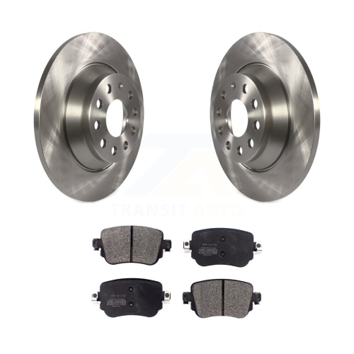 TRANSIT AUTO  Rear Disc Brake Rotors And Semi-Metallic Pads Kit for 2016-2018 Audi Q3 Quattro K8F-102613