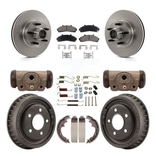 CMX  Front Rear Brake Rotor Ceramic Pad & Drum Kit (9PC) for Ford Ranger With 9" Diameter K8C-102966