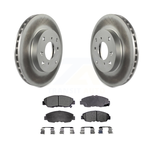 TRANSIT AUTO  Front Coated Disc Brake Rotors Ceramic Pad Kit for 1998-2002 Honda Accord Sedan With 2.3L Kgt-100213