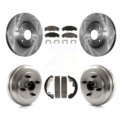 CMX  Front Rear Disc Brake Rotors Ceramic Pads And Drum Kit for 2009-2011 Ford Focus K8C-102558
