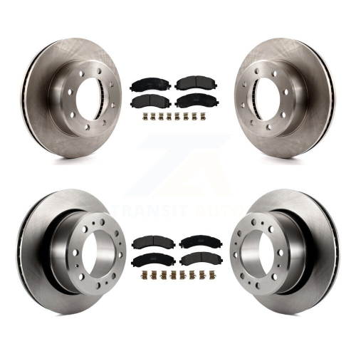 Front Rear Brake Rotor Semi-Metallic Pad Kit For 2020-2021 Ram 3500 With Dual Wheels K8F-103820