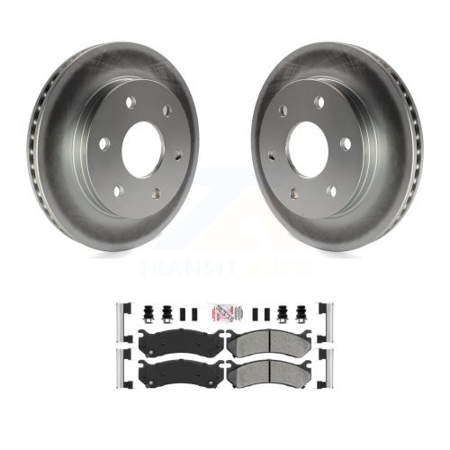 Front Coat Brake Rotor Semi-Metallic Pad Kit For Chevrolet