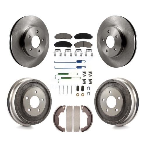 CMX  Front Rear Disc Brake Rotor Ceramic Pad & Drum Kit (7PC) for Saturn Vue Chevrolet Equinox K8C-102349