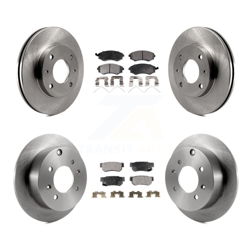 Front Rear Disc Brake Rotors And Ceramic Pads Kit For Hyundai Sonata K8T-101175