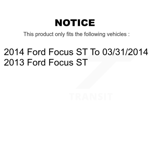 Disques de frein avant arrière Semi-métalliques Plaquettes et tambour pour Ford Focus ST K8F-103237 2013-2018