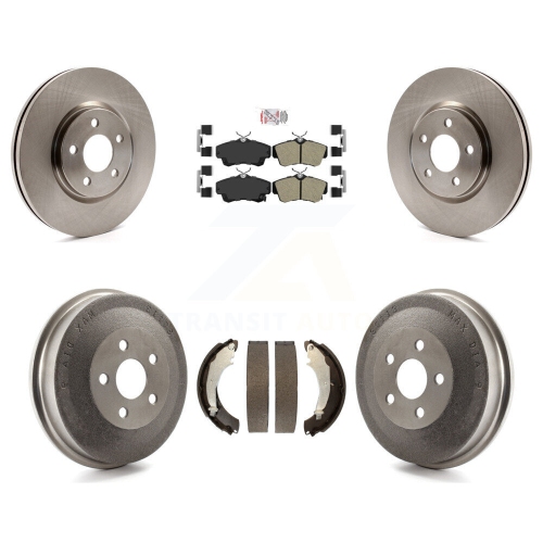 Front Rear Brake Rotors Semi-Metallic Pad & Drum Kit For Chrysler PT Cruiser Turbocharged K8A-105152