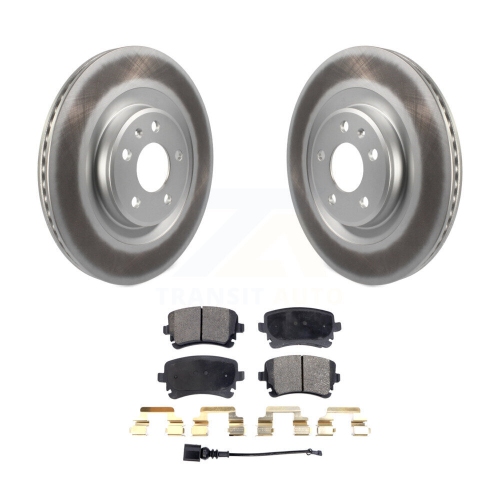 TRANSIT AUTO  Rear Coated Disc Brake Rotors And Semi-Metallic Pads Kit for Audi S4 S5 Kgf-102846