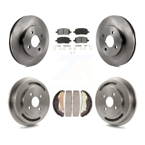 TRANSIT AUTO  Front Rear Disc Brake Rotors Semi-Metallic Pad & Drum Kit for Chevrolet Cobalt Pontiac G5 K8S-103190