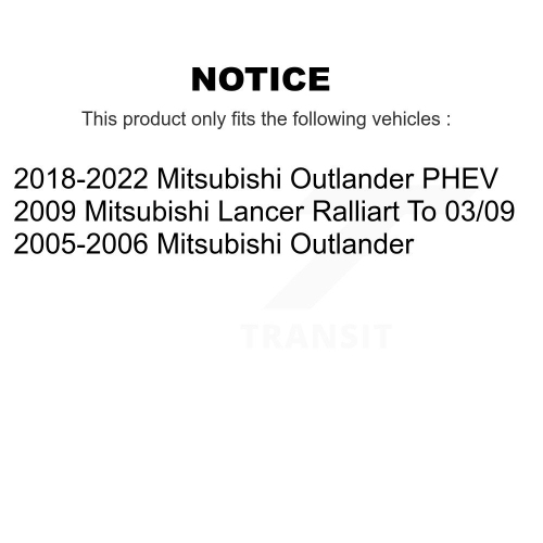 Disques de frein avant et plaquettes en céramique pour Mitsubishi Outlander PHEV Lancer K8T-100457