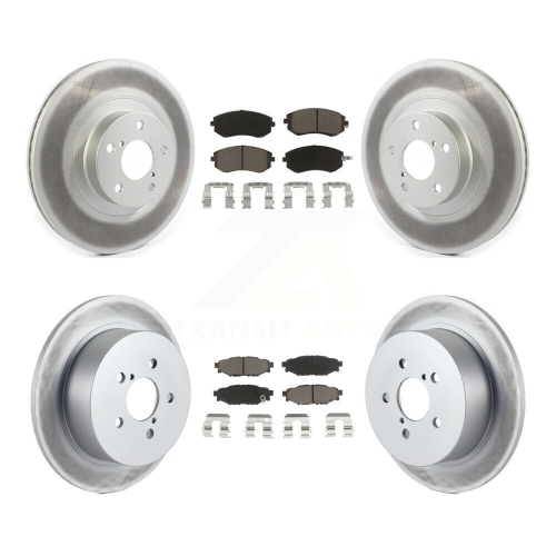 Front Rear Coated Disc Brake Rotors And Ceramic Pads Kit For Subaru Outback Legacy KGC-100717