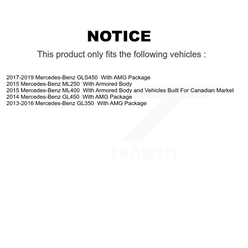 Disques de frein avant enduits arrière Semi-métalliques Kit pour Mercedes-Benz GL350 GLS450 GL450 KGF-102576