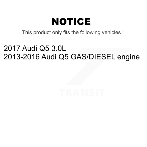 Front Rear Semi-Metallic Pad And Coated Drilled Slotted Disc Brake Rotors Kit For Audi Q5 KDA-100817