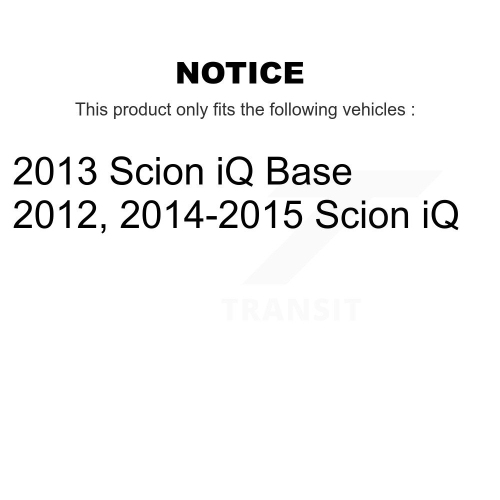 Disques de frein avant et plaquettes en céramique pour Scion iQ K8 A-107022