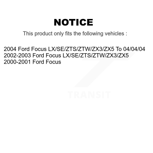 Front Coated Disc Brake Rotors And Semi-Metallic Pads Kit For Ford Focus KGS-100078