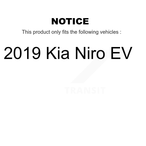 Rear Disc Brake Rotors And Semi-Metallic Pads Kit For 2019 Kia Niro EV K8F-103897