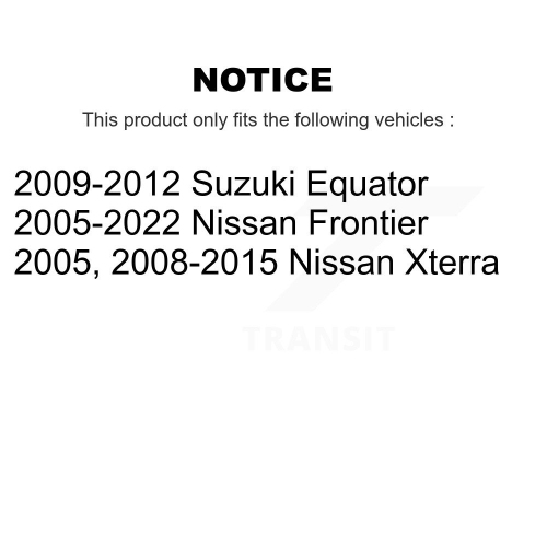 Disque de frein à fente percé à l'arrière et ensemble de plaquettes en céramique pour Nissan Frontier Xterra Suzuki Equator KDA-102229