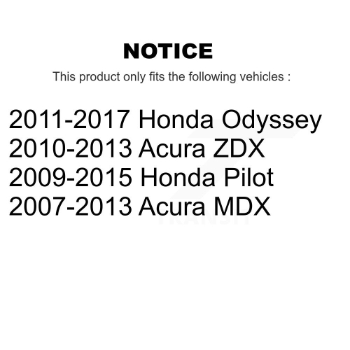 Kit de plaquettes semi-métalliques pour rotor de frein à fente percé à l'arrière pour Honda Odyssey Pilot Acura MDX ZDX KDF-100488
