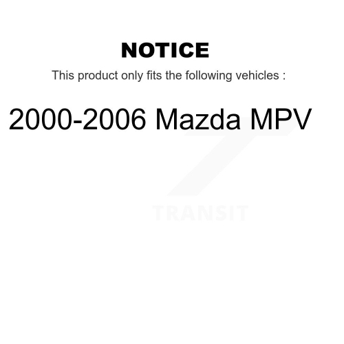 Disques de frein avant et plaquettes en céramique pour Mazda MPV K8T-100292 2000-2006
