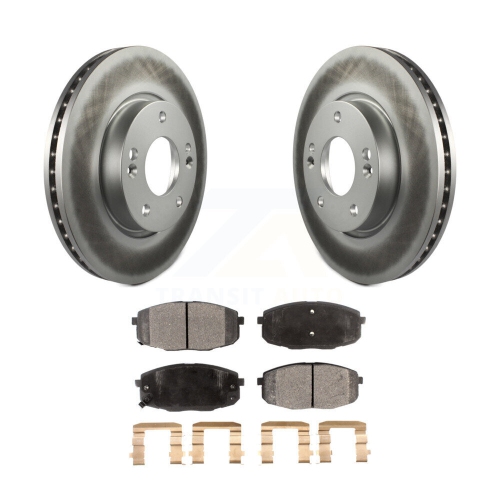 Front Coated Disc Brake Rotors And Ceramic Pads Kit For Hyundai Elantra KGT-100278
