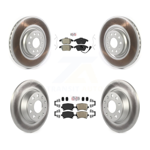 Plaquettes arrière semi-métalliques en céramique à l'avant et disques de frein enduits pour Volkswagen CC KGA-105036