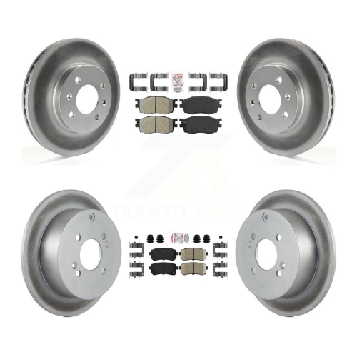 Front Semi-Metallic Rear Ceramic Pad Coat Brake Rotor Kit For Hyundai Accent Kia Rio5 Rio KGA-101651
