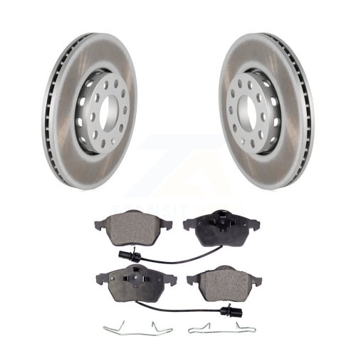 Front Coated Disc Brake Rotors & Ceramic Pad Kit For Audi A4 Quattro Volkswagen Passat A6 KGT-100206