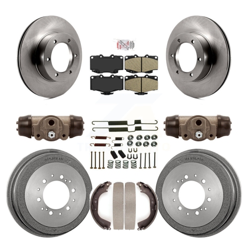 Front Rear Disc Brake Rotors Ceramic Pads And Drum Kit For Toyota Pickup 4Runner K8A-105554