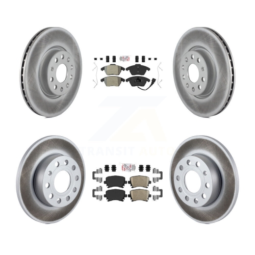 Ensemble de disques de frein à disque recouverts de céramique semi-métallique à l'avant pour Audi A3 Quattro KGA-103039 2008